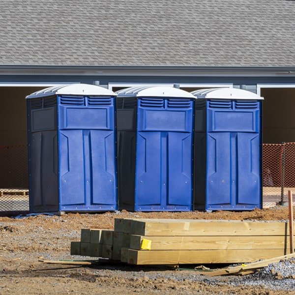 what is the expected delivery and pickup timeframe for the portable toilets in Davenport Washington